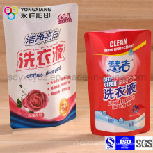 Size Customized Laundry Detergent Bag with Spout and Handle Hole